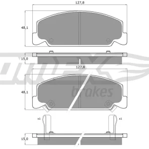 Premium Zestaw klocków hamulcowych, hamulce tarczowe TOMEX BRAKES TX 10-97