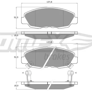 Zestaw klocków hamulcowych, hamulce tarczowe TOMEX BRAKES TX 10-98 Zamów dziś