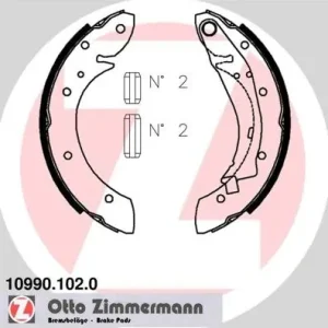 Bezpieczna płatność Zestaw szczęk hamulcowych ZIMMERMANN 10990.102.0