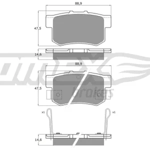 Wybór klientów Zestaw klocków hamulcowych, hamulce tarczowe TOMEX BRAKES TX 11-00