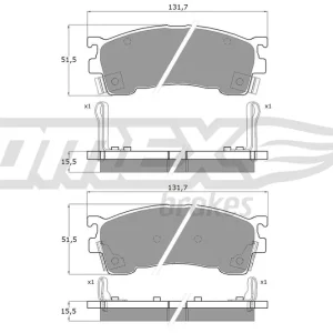 Ostatnia szansa Zestaw klocków hamulcowych, hamulce tarczowe TOMEX BRAKES TX 11-02