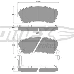 Zestaw klocków hamulcowych, hamulce tarczowe TOMEX BRAKES TX 11-08 Ekspresowa dostawa