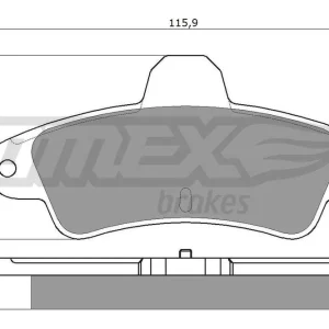 Zestaw klocków hamulcowych, hamulce tarczowe TOMEX BRAKES TX 11-20 Ostatnie sztuki