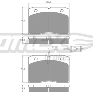 Rabat Zestaw klocków hamulcowych, hamulce tarczowe TOMEX BRAKES TX 11-25