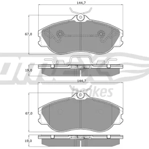 Zestaw klocków hamulcowych, hamulce tarczowe TOMEX BRAKES TX 11-27 Wysoka jakość