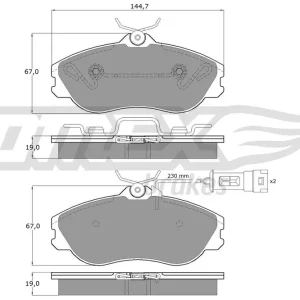 Ostatnie sztuki Zestaw klocków hamulcowych, hamulce tarczowe TOMEX BRAKES TX 11-28