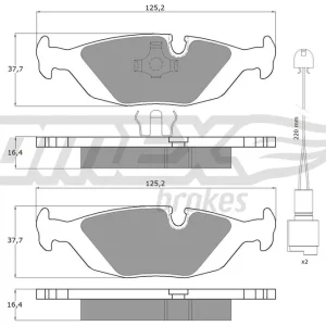 Zestaw klocków hamulcowych, hamulce tarczowe TOMEX BRAKES TX 11-301 Dodaj do koszyka