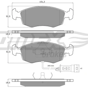 Zestaw klocków hamulcowych, hamulce tarczowe TOMEX BRAKES TX 11-33 Tylko do końca tygodnia