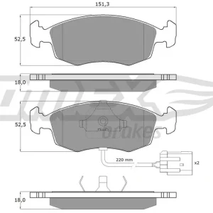 Zestaw klocków hamulcowych, hamulce tarczowe TOMEX BRAKES TX 11-34 Wysoka jakość