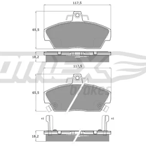 Niska cena Zestaw klocków hamulcowych, hamulce tarczowe TOMEX BRAKES TX 11-39