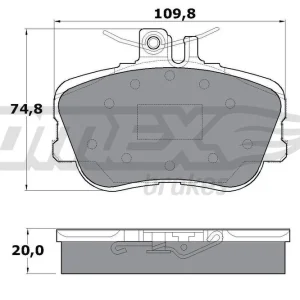 Wyjątkowa oferta Zestaw klocków hamulcowych, hamulce tarczowe TOMEX BRAKES TX 11-46