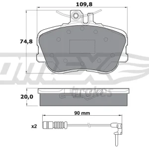 Promocja Zestaw klocków hamulcowych, hamulce tarczowe TOMEX BRAKES TX 11-461