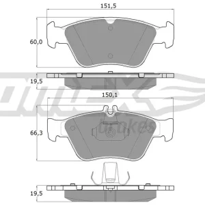 Zestaw klocków hamulcowych, hamulce tarczowe TOMEX BRAKES TX 11-47 Nowy