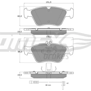 Zestaw klocków hamulcowych, hamulce tarczowe TOMEX BRAKES TX 11-471 Cena promocyjna