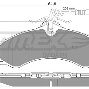 Zestaw klocków hamulcowych, hamulce tarczowe TOMEX BRAKES TX 11-481 Darmowa dostawa