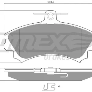 Okazja Zestaw klocków hamulcowych, hamulce tarczowe TOMEX BRAKES TX 11-521