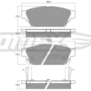 Nowy Zestaw klocków hamulcowych, hamulce tarczowe TOMEX BRAKES TX 11-55
