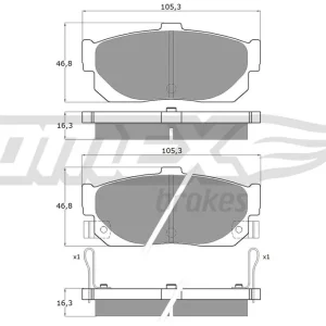 Zestaw klocków hamulcowych, hamulce tarczowe TOMEX BRAKES TX 11-59 Łatwy zwrot