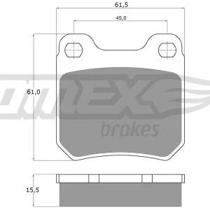 Zestaw klocków hamulcowych, hamulce tarczowe TOMEX BRAKES TX 11-60 Ograniczona ilość