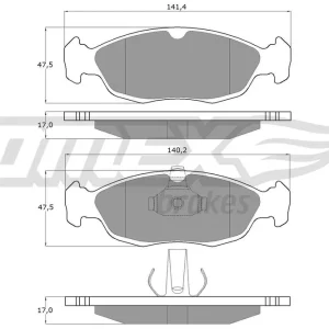 Zestaw klocków hamulcowych, hamulce tarczowe TOMEX BRAKES TX 11-71 Bestseller