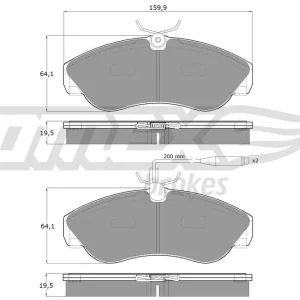 Zestaw klocków hamulcowych, hamulce tarczowe TOMEX BRAKES TX 11-73 Hit cenowy