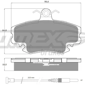 Promocja Zestaw klocków hamulcowych, hamulce tarczowe TOMEX BRAKES TX 11-78
