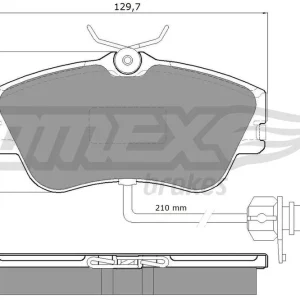 Taniej Zestaw klocków hamulcowych, hamulce tarczowe TOMEX BRAKES TX 11-821