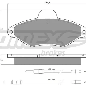Rabat Zestaw klocków hamulcowych, hamulce tarczowe TOMEX BRAKES TX 11-90