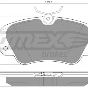 Ostatnie sztuki Zestaw klocków hamulcowych, hamulce tarczowe TOMEX BRAKES TX 11-91