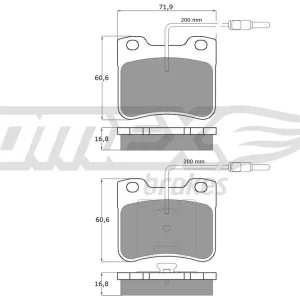 Zestaw klocków hamulcowych, hamulce tarczowe TOMEX BRAKES TX 11-97 Bestseller