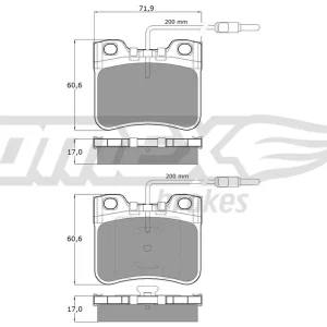 Zestaw klocków hamulcowych, hamulce tarczowe TOMEX BRAKES TX 11-98 Obniżka ceny