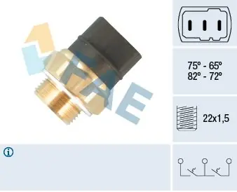 Oferta czasowa Przełącznik termiczny, wentylator chłodnicy FAE 37826