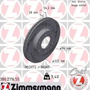 Kup online Tarcza hamulcowa ZIMMERMANN 380.2116.55