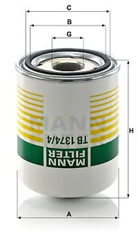Wkład osuszacza powietrza, instalacja pneumatyczna MANN-FILTER TB 1374/4 x Wysoka jakość