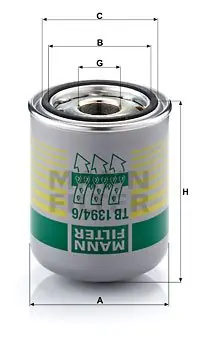 Wkład osuszacza powietrza, instalacja pneumatyczna MANN-FILTER TB 1394/6 x Zamów dziś