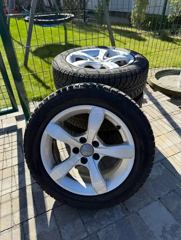 Koła kompletne - alufelgi oryginał AUDI + opony zimowe (4 sztuki) 185/60/R15 Oferta czasowa