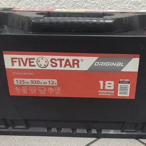 Akumulator do ciągnika 125 ah/920a - FIVESTAR; 18 miesięcy gwarancji Szybka wysyłka