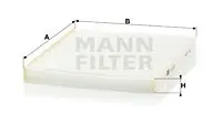 Darmowy zwrot Filtr kabinowy MANN-FILTER CU2129