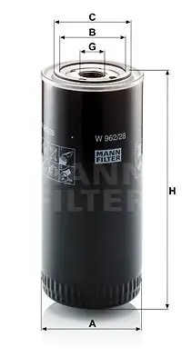 Zniżka Filtr oleju MANN-FILTER W962/28 W96228