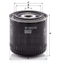 Nie przegap Filtr oleju MANN-FILTER W920/48 W92048