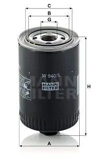 Bezpieczna płatność Filtr oleju MANN-FILTER W940/5 W9405