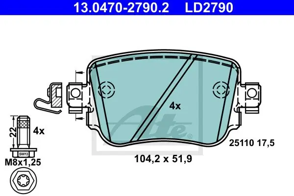 Premium KLOCKI HAM.CERAMIC TYL AUDI Q3 11-