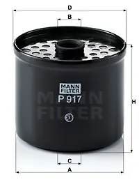 Dostępne od ręki Filtr paliwa MANN-FILTER P917X