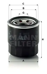 Filtr oleju MANN-FILTER W7023 Oferta czasowa